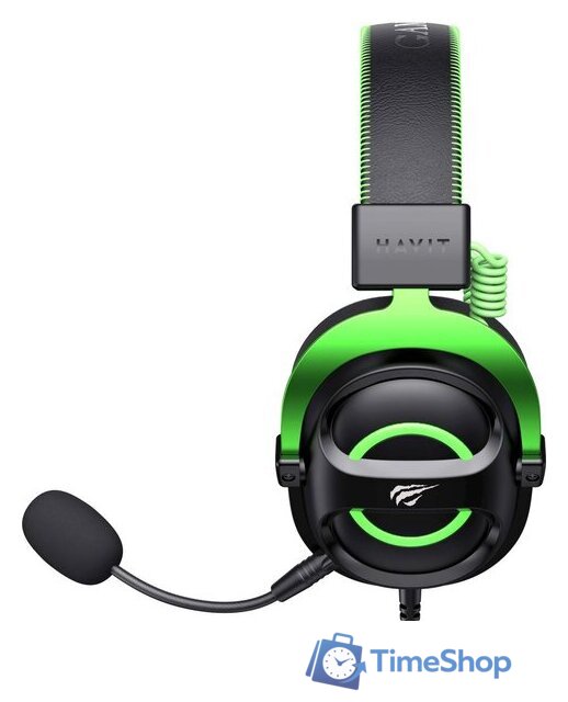 Наушники Havit Gamenote H2002e (черный/зеленый) - Изображение №4 — Интернет-магазин Time-Shop