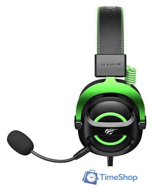 Наушники Havit Gamenote H2002e (черный/зеленый) - Изображение №7 — Интернет-магазин Time-Shop