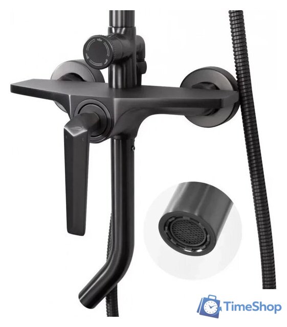 Душевая система  Hansberge H5068 (графит) - Изображение №4 — Интернет-магазин Time-Shop