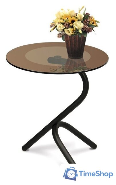 Журнальный столик Мебелик Дуэт 5 (черный/тонированный) - Изображение №1 — Интернет-магазин Time-Shop