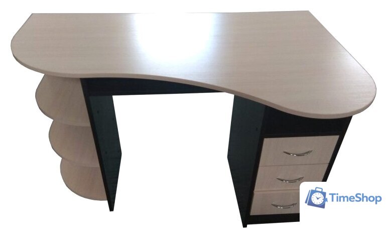 Стол Компас мебель КС-003-06 (венге темный/дуб молочный) - Изображение №2 — Интернет-магазин Time-Shop