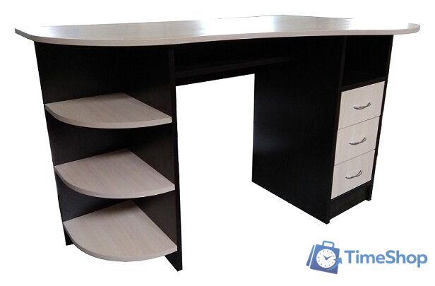 Стол Компас мебель КС-003-06 (венге темный/дуб молочный) - Изображение №1 — Интернет-магазин Time-Shop