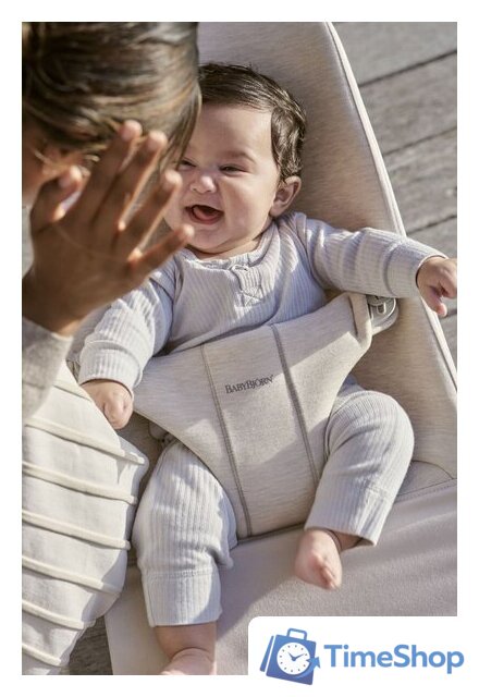 Шезлонг BabyBjorn Bliss 3D Jersey 0061.87 (light beige) - Изображение №11 — Интернет-магазин Time-Shop