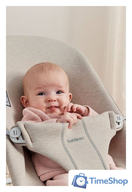 Шезлонг BabyBjorn Bliss 3D Jersey 0061.87 (light beige) - Изображение №8 — Интернет-магазин Time-Shop