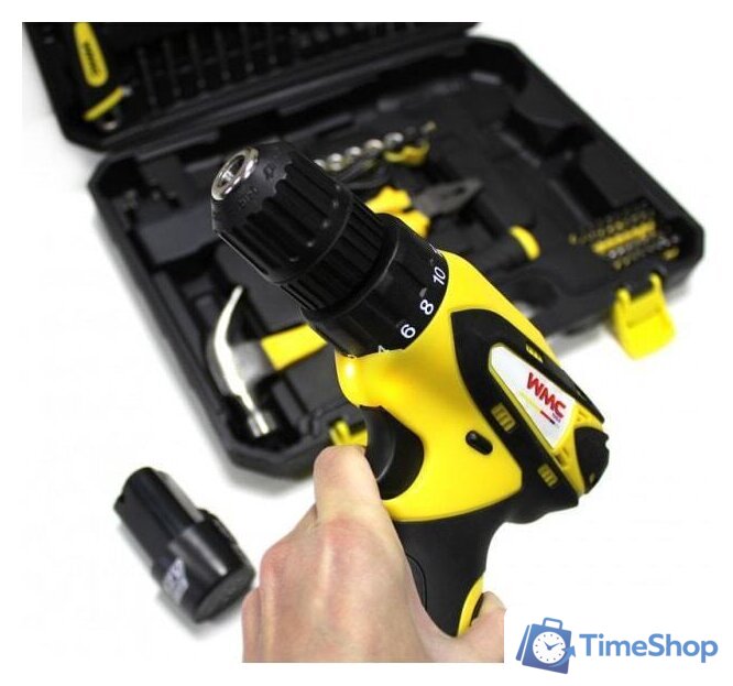 Дрель-шуруповерт WMC Tools 2068 (с 2-мя АКБ, кейс, набор оснастки) - Изображение №4 — Интернет-магазин Time-Shop