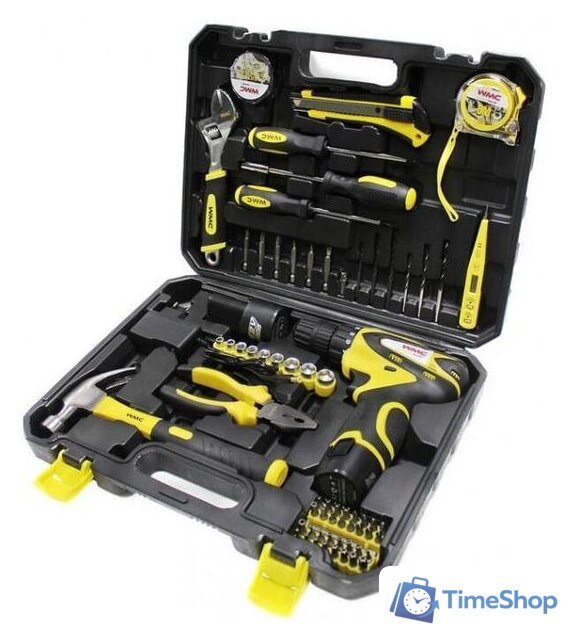 Дрель-шуруповерт WMC Tools 2068 (с 2-мя АКБ, кейс, набор оснастки) - Изображение №1 — Интернет-магазин Time-Shop