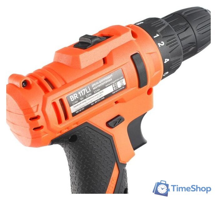 Дрель-шуруповерт Patriot BR 117Li 180301117 (с 2-мя АКБ, кейс) - Изображение №7 — Интернет-магазин Time-Shop