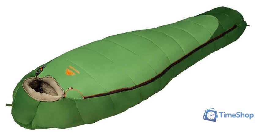 Спальный мешок AlexikA Mountain Wide (левая молния, зеленый) - Изображение №1 — Интернет-магазин Time-Shop