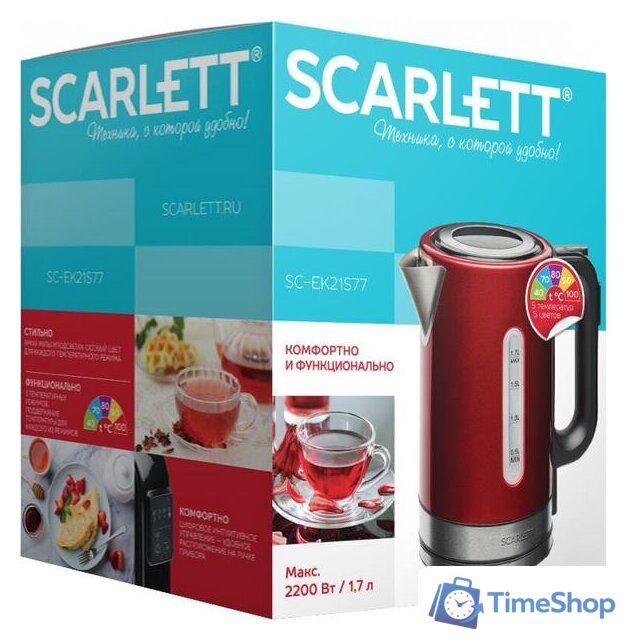 Электрический чайник Scarlett SC-EK21S77 - Изображение №8 — Интернет-магазин Time-Shop