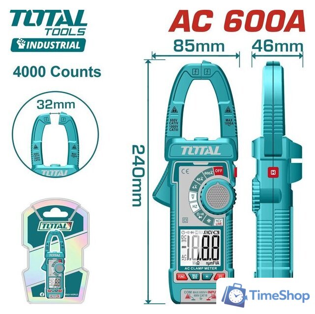 Токовые клещи Total TMT766001 - Изображение №1 — Интернет-магазин Time-Shop