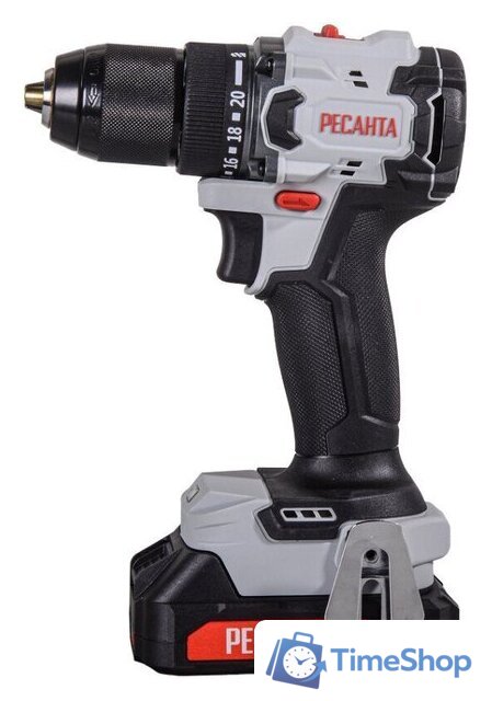 Дрель-шуруповерт Ресанта ДА-20-2ЛК-БП (с 2-мя АКБ, кейс) - Изображение №7 — Интернет-магазин Time-Shop
