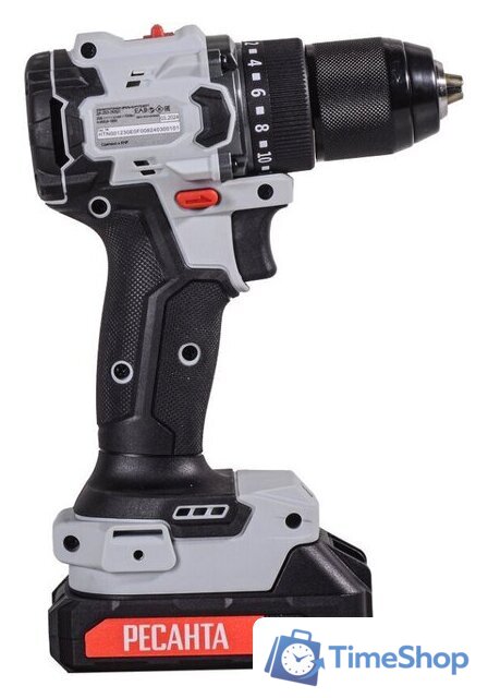 Дрель-шуруповерт Ресанта ДА-20-2ЛК-БП (с 2-мя АКБ, кейс) - Изображение №8 — Интернет-магазин Time-Shop