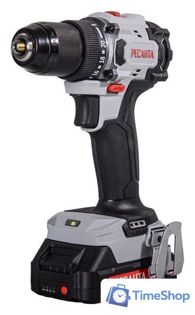 Дрель-шуруповерт Ресанта ДА-20-2ЛК-БП (с 2-мя АКБ, кейс) - Изображение №1 — Интернет-магазин Time-Shop
