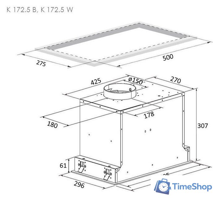 Кухонная вытяжка Zigmund & Shtain K 172.5 B - Изображение №12 — Интернет-магазин Time-Shop