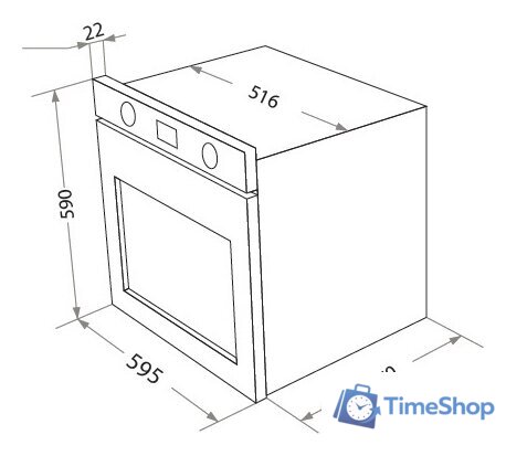 Электрический духовой шкаф HOMSair OEF657S - Изображение №2 — Интернет-магазин Time-Shop