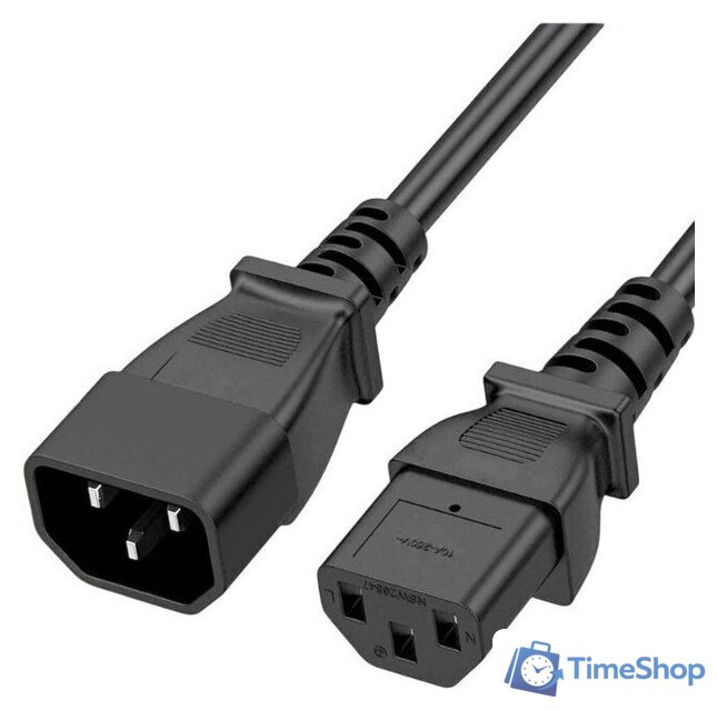 Кабель 5bites PC110-50A IEC320-C13 - IEC320-C14 (5 м, черный) - Изображение №1 — Интернет-магазин Time-Shop