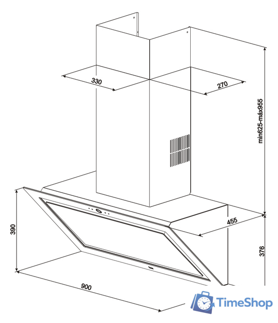 Кухонная вытяжка TEKA DLV 985 (черный) [40437200] - Изображение №3 — Интернет-магазин Time-Shop