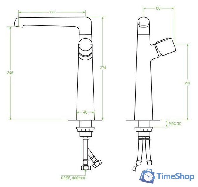 Смеситель Laveo Pretto BAO 025D - Изображение №2 — Интернет-магазин Time-Shop