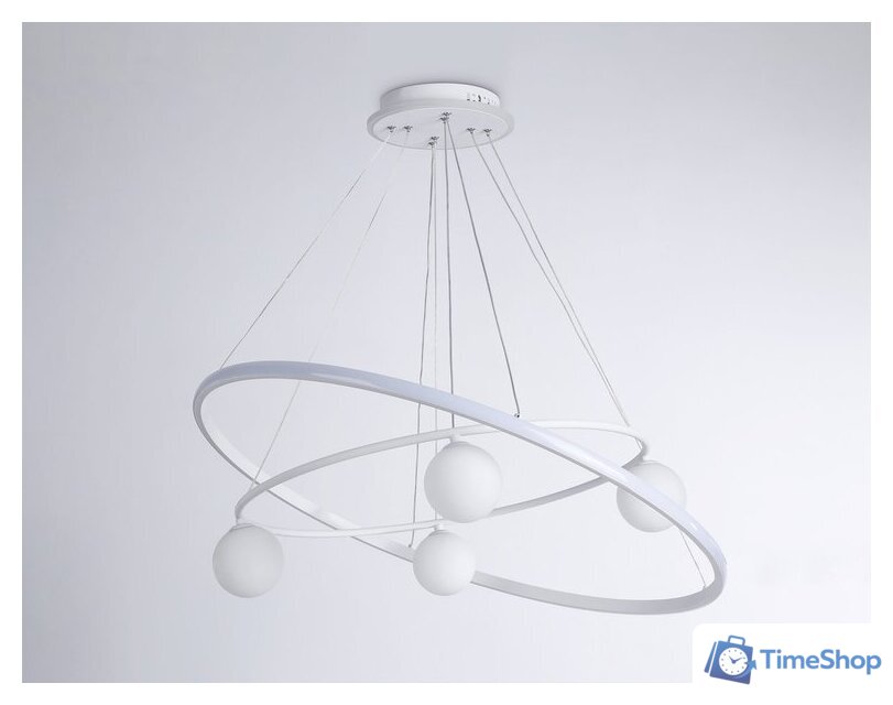 Подвесная люстра Ambrella light Comfort FL66326/1+4 WH (белый) - Изображение №5 — Интернет-магазин Time-Shop