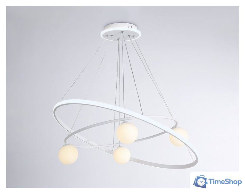 Подвесная люстра Ambrella light Comfort FL66326/1+4 WH (белый) - Изображение №4 — Интернет-магазин Time-Shop