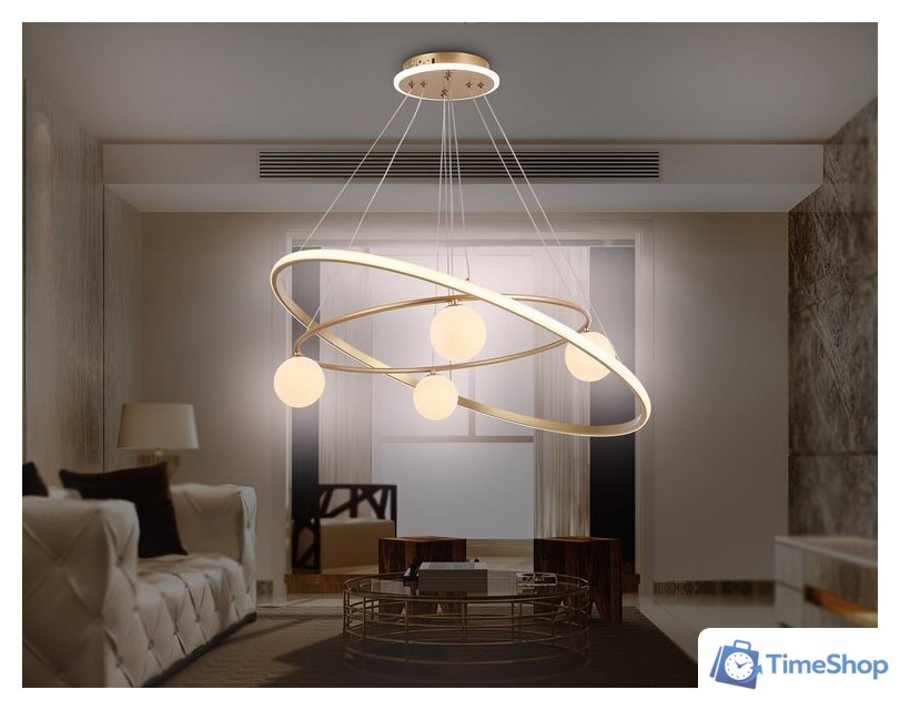 Подвесная люстра Ambrella light Comfort FL66326/1+4 WH (белый) - Изображение №8 — Интернет-магазин Time-Shop