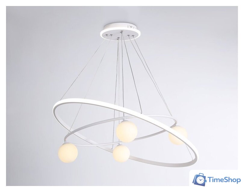 Подвесная люстра Ambrella light Comfort FL66326/1+4 WH (белый) - Изображение №2 — Интернет-магазин Time-Shop