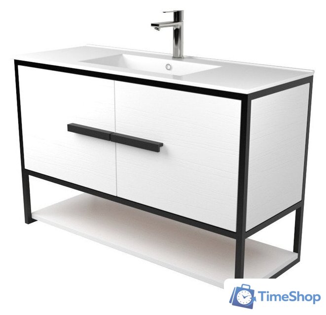  Дабер Тумба под умывальник 008 WeltWasser Deilbach 7517-100 Т8.10W.2.5 (черный/белый) - Изображение №1 — Интернет-магазин Time-Shop