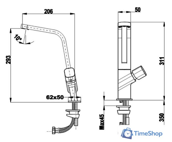 Смеситель TEKA Maestro 116030032 - Изображение №6 — Интернет-магазин Time-Shop