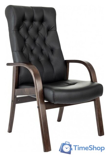 Офисное кресло Бюрократ T-9928WALNUT-CF/B (черный) - Изображение №1 — Интернет-магазин Time-Shop