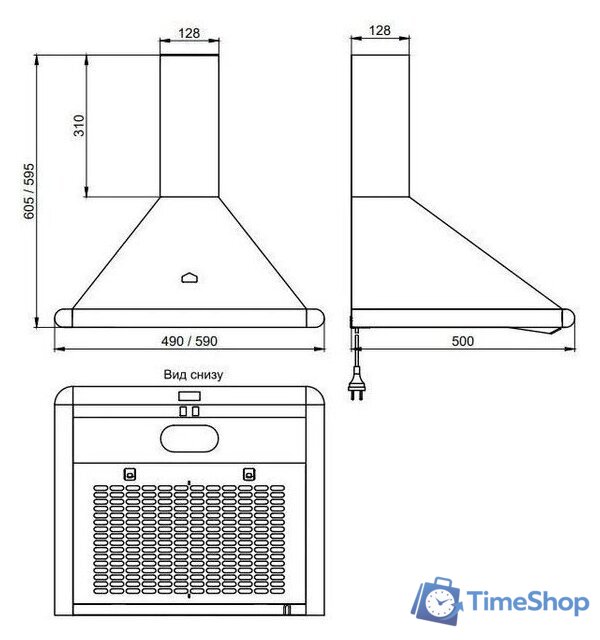 Кухонная вытяжка Elikor Сатурн 50П-180-В1Л (белый/нержавеющая сталь) - Изображение №7 — Интернет-магазин Time-Shop