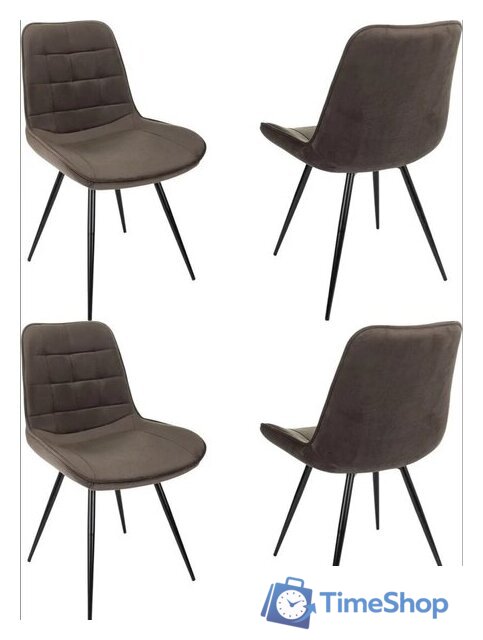 Стул Бюрократ CH-K2 4 шт (коричневый Holland 74/черный) - Изображение №1 — Интернет-магазин Time-Shop