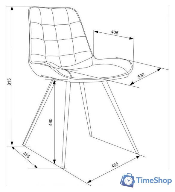 Стул Бюрократ CH-K2 4 шт (коричневый Holland 74/черный) - Изображение №8 — Интернет-магазин Time-Shop