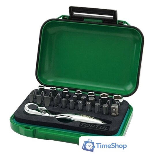 Набор трещотка с головками и битами Toptul GABW3001 (30 предметов) - Изображение №1 — Интернет-магазин Time-Shop