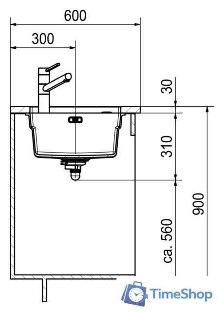 Кухонная мойка Franke Kubus 2 KNG 110-62 125.0512.515 (оникс) - Изображение №4 — Интернет-магазин Time-Shop