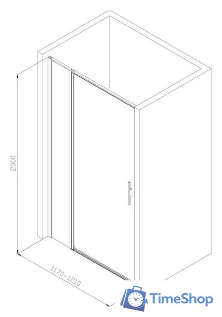 Душевая дверь Allen Brau Priority 3.31032.BA 294061 (серебро браш) - Изображение №14 — Интернет-магазин Time-Shop