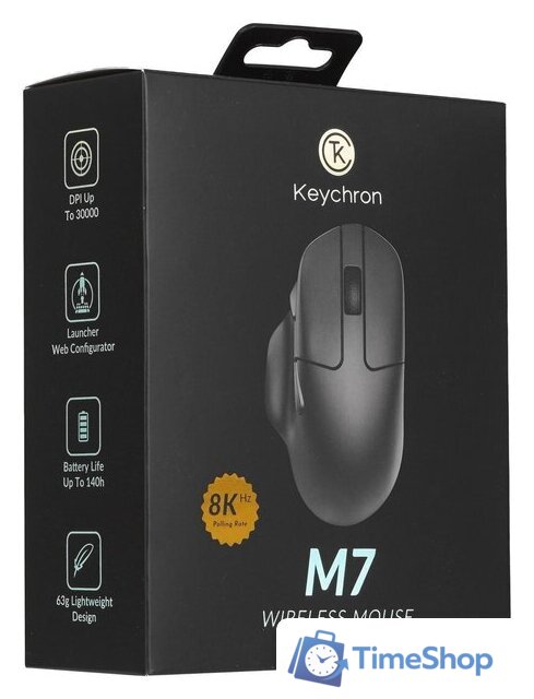 Игровая мышь Keychron M7 Wireless 8K (черный) - Изображение №8 — Интернет-магазин Time-Shop