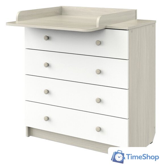 Детский комод Атон Мебель Odin (шимо светлый/белый) - Изображение №1 — Интернет-магазин Time-Shop