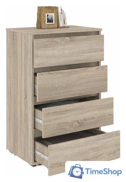 Комод Кортекс-мебель Бари 60 4ш (дуб сонома/дуб сонома/дуб сонома) - Изображение №2 — Интернет-магазин Time-Shop