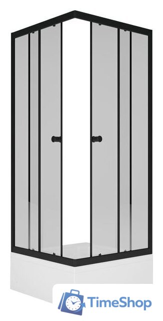 Душевой уголок Метакам Universal Black 90x90 KKS_013568 (прозрачное стекло) - Изображение №3 — Интернет-магазин Time-Shop