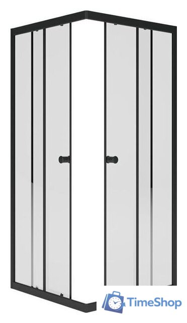 Душевой уголок Метакам Universal Black 90x90 KKS_013568 (прозрачное стекло) - Изображение №1 — Интернет-магазин Time-Shop