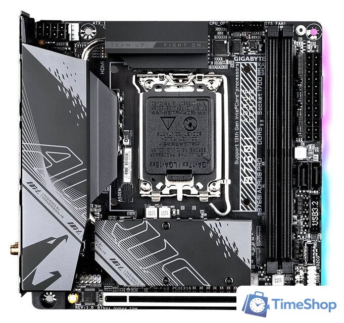Материнская плата Gigabyte B760I Aorus Pro (rev. 1.x) - Изображение №1 — Интернет-магазин Time-Shop