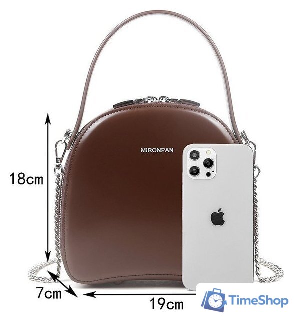 Женская сумка Mironpan 240607 (темно-коричневый) - Изображение №6 — Интернет-магазин Time-Shop