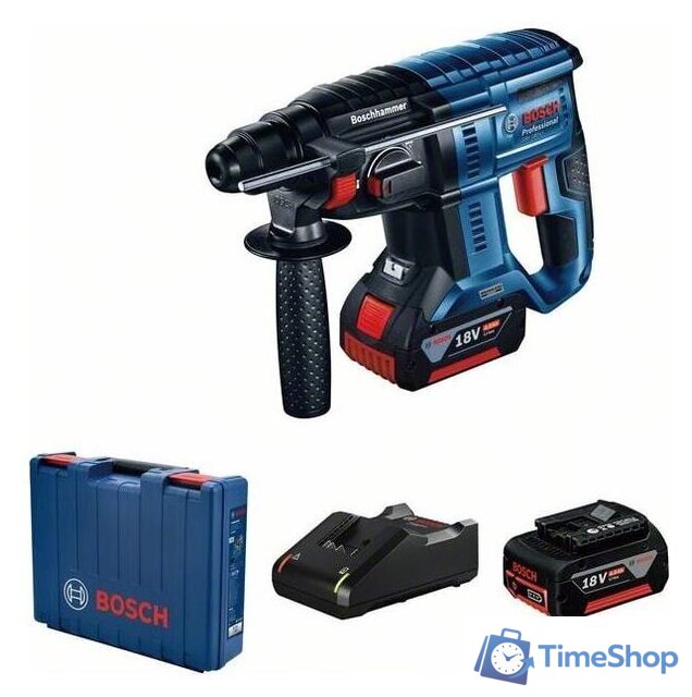 Перфоратор Bosch GBH 180-LI Professional 0611911121 (с 2-мя АКБ, кейс) - Изображение №1 — Интернет-магазин Time-Shop