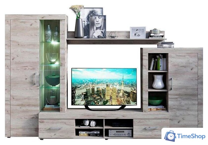 Стенка Империал Джерси (дуб крафт/серый) - Изображение №1 — Интернет-магазин Time-Shop