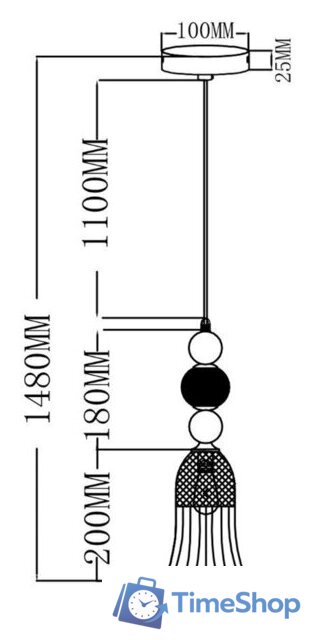 Подвесная люстра Moderli Glassy V10907-P - Изображение №6 — Интернет-магазин Time-Shop