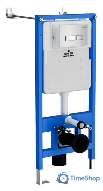 Унитаз подвесной Roxen Porto One Rimless 6 в 1 StounFix Dual Fresh 639404 (белое стекло) - Изображение №3 — Интернет-магазин Time-Shop