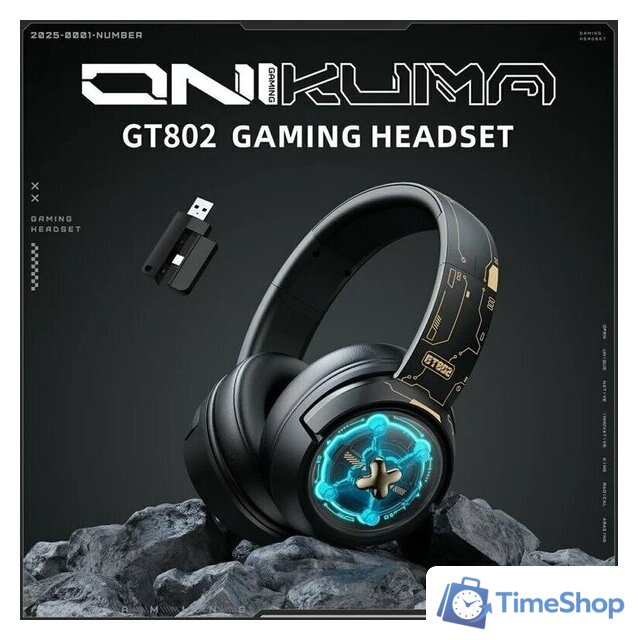 Наушники Onikuma GT802 (черный) - Изображение №3 — Интернет-магазин Time-Shop