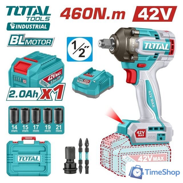 Гайковерт Total TIWLI42461 (с 1-им АКБ, кейс) - Изображение №1 — Интернет-магазин Time-Shop