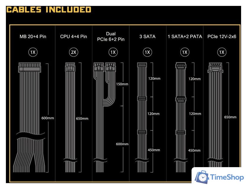 Блок питания ASRock Challenger 750W CL-750G - Изображение №6 — Интернет-магазин Time-Shop