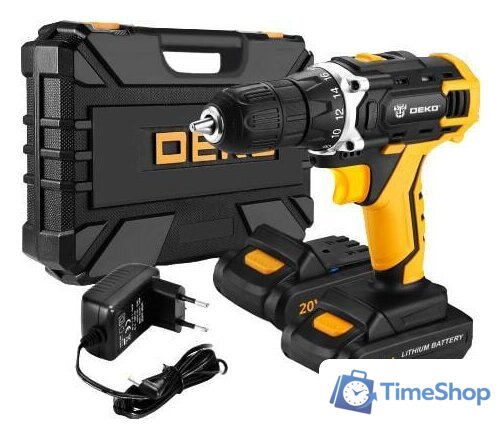 Дрель-шуруповерт Deko DKCD20FU-Li SET 63 063-4175 (с 2-мя АКБ, кейс) - Изображение №1 — Интернет-магазин Time-Shop